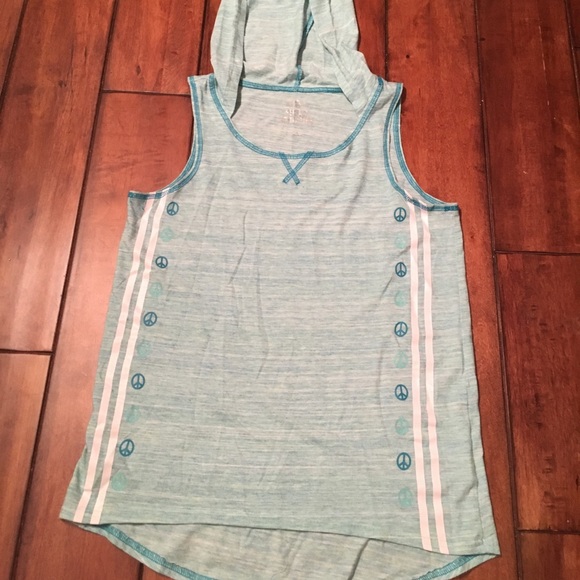 Blue tank top with hood - Picture 7 of 7